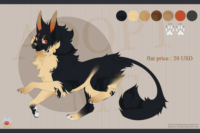 Adorable German Shepherd Adopt. Price at 20 USD.